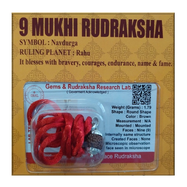 Certified Rudraksh - 9 Face - RF009