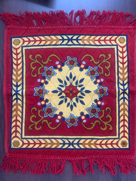 Aasan | Pooja Mat | Velvet | Medium | 24x24