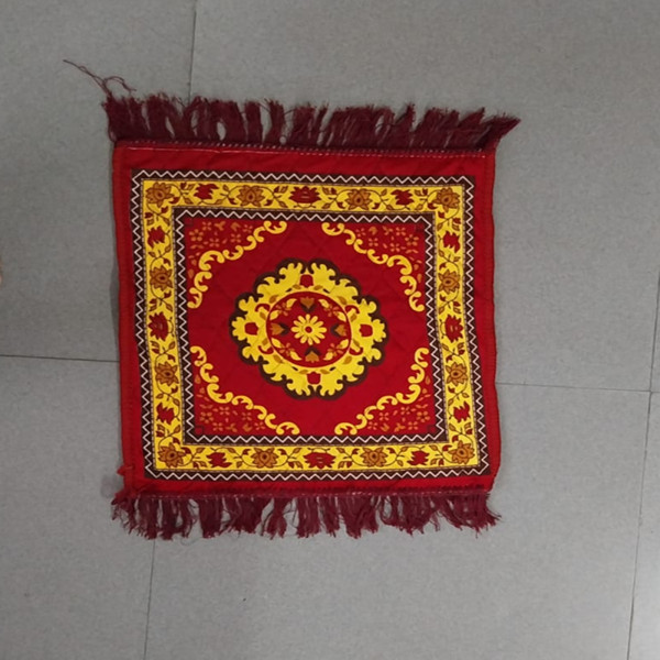 Aasan | Pooja Mat | Velvet | Small | 18x18 | AA001