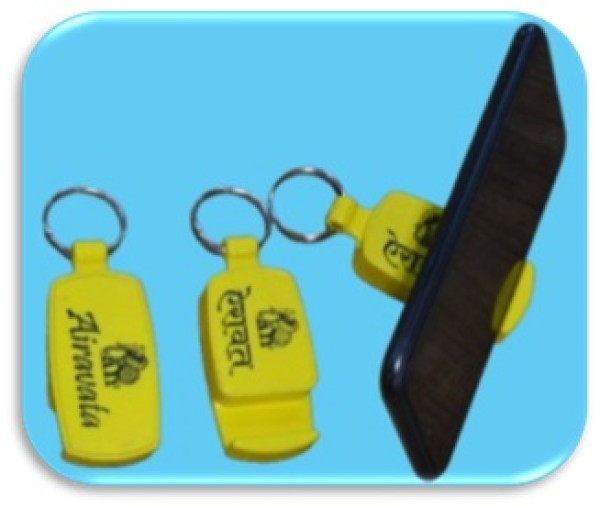 Key Chains with Mobile Stand | Airavata | Pack of 2 | KC004