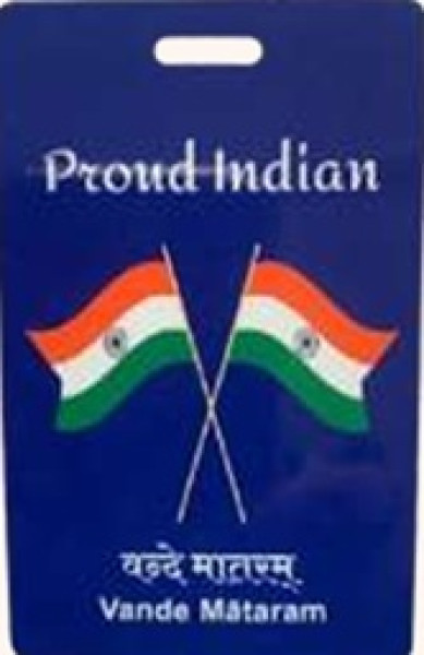 Baggage Tag | Proud Indian  - Bilingual Luggage Tag | Tag of the Wanderer | Pack of 3 | BT009