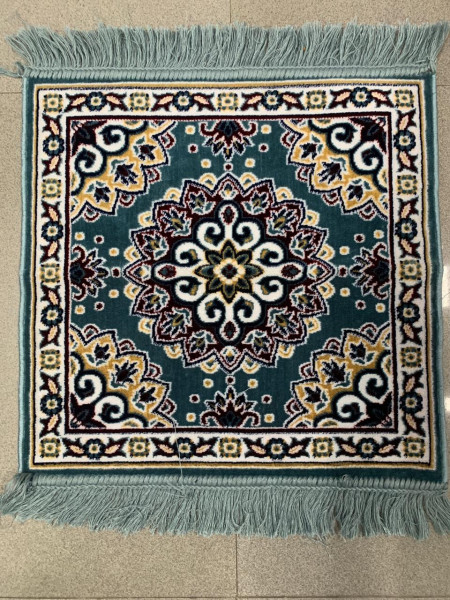 Aasan | Pooja Mat | Carpet Finish - Deep Teal