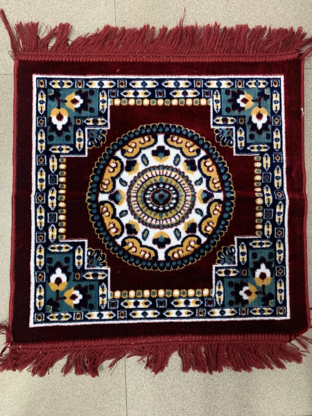 Aasan | Pooja Mat | Carpet Finish - Maroon