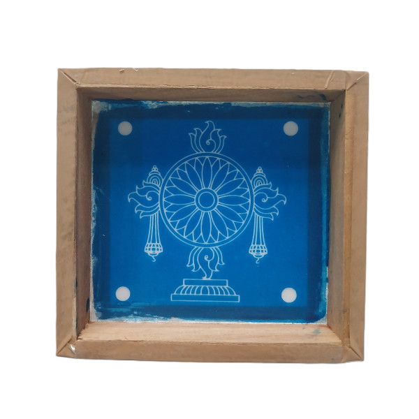 Stencil Rangoli | Chakra | Wooden Frame | 5" x 5" | SR020