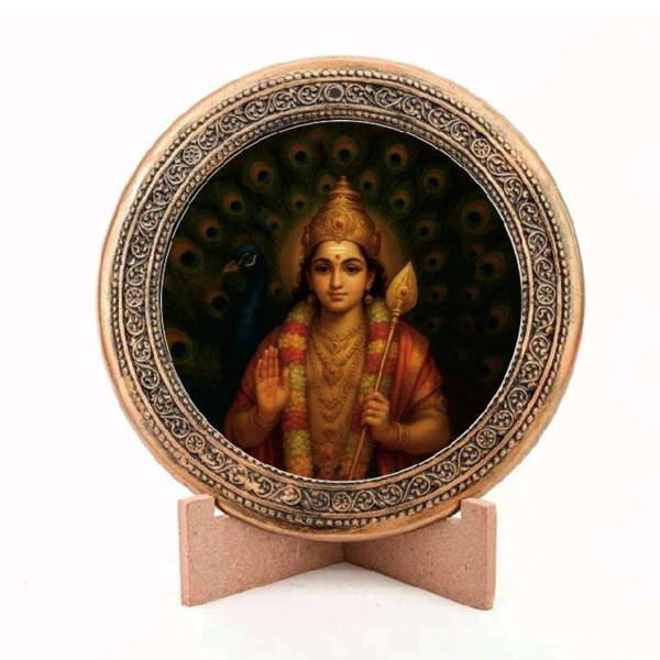 Gaumaya Craft | Wall Hanging | Laminate | Lord Murugan - Sri Subramanya | GC034