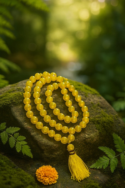 Gomed Mala - 108 + 1 Beads 6 MM