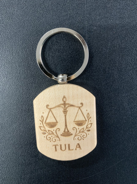 Wooden Key Chain - Tula - Engraved