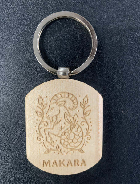 Wooden Key Chain - Makara - Engraved