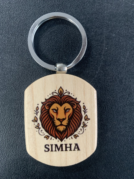 Wooden Key Chain - Simha - UV Printing