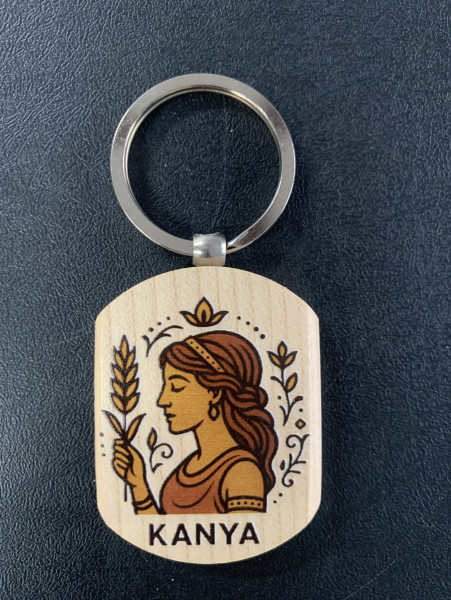 Wooden Key Chain - Kanya - UV Printing
