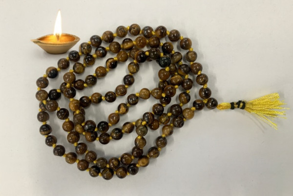 Tiger Stone - 108 + 1 Beads - 8 MM