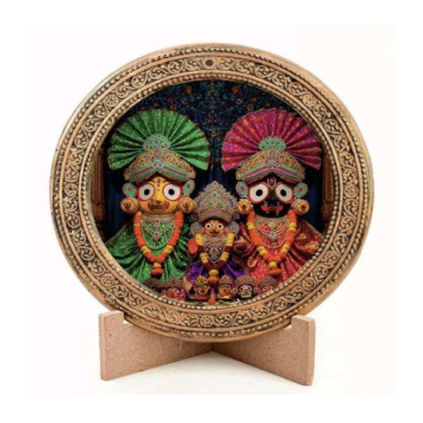 Gaumaya Craft | Wall Hanging | Laminate | Jagannath Balabhadra Subhadra | GC030