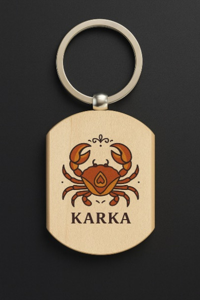 Wooden Key Chain - Karka - UV Printing