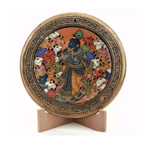 Gaumaya Craft |  Wall Hanging | Laminate | Krishna with Cow | GC026