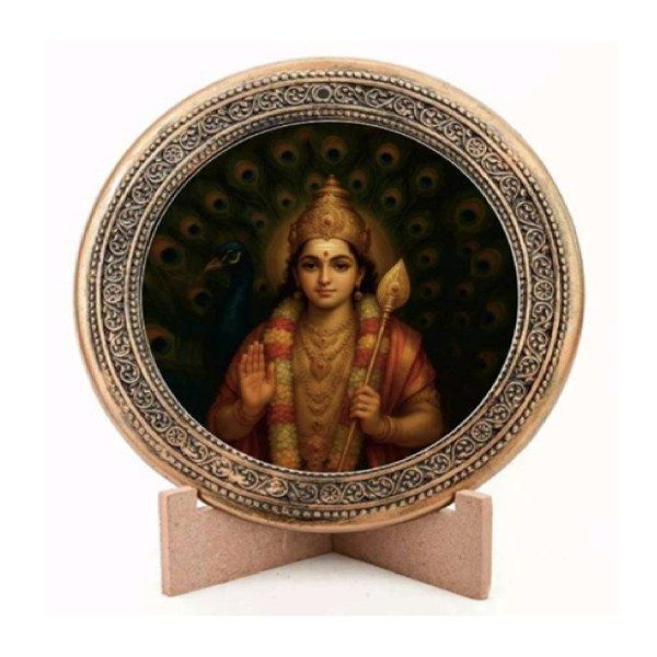 Gaumaya Craft | Wall Hanging | Laminate | Lord Murugan - Sri Subramanya | GC034