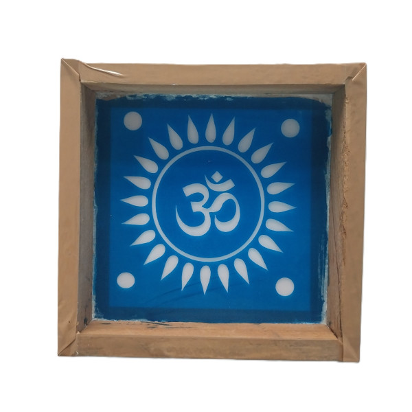 Stencil Rangoli | Om | Wooden Frame | 5" x 5" | SR017
