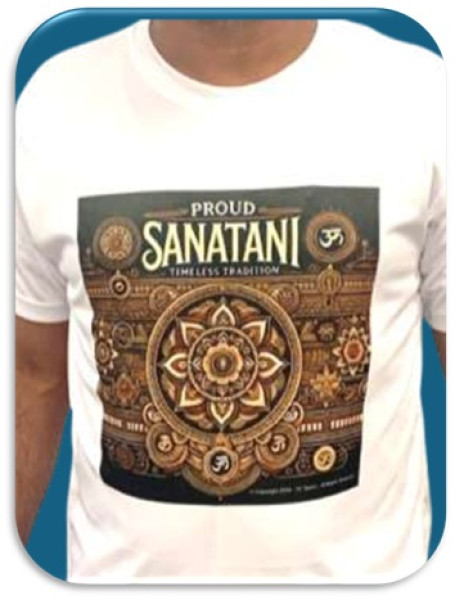 T. Shirt | Proud Sanatani | Sublimation Printing | White | XXL