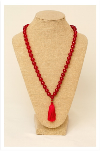 Ruby (Manik) Mala - 108 + 1 Beads - 6 MM