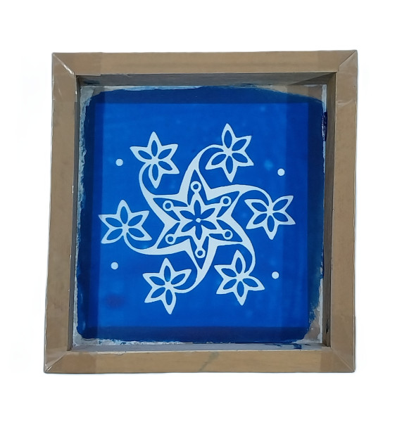 Stencil Rangoli | Wooden Frame | 5" x 5" | SR004