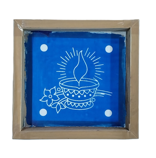 Stencil Rangoli | Wooden Frame | 5" x 5" | SR006