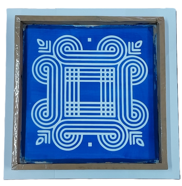 Stencil Rangoli | Wooden Frame | 10" x 10" | SR009
