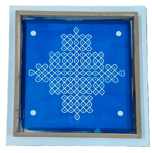 Stencil Rangoli | Wooden Frame | 10" x 10" | SR010