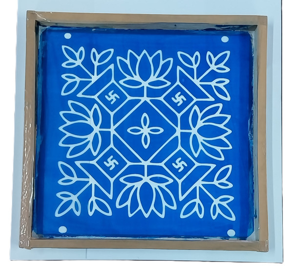 Stencil Rangoli | Wooden Frame | 10" x 10" | SR011