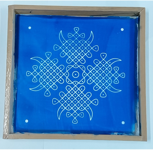 Stencil Rangoli | Wooden Frame | 10" x 10" | SR012