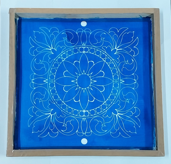 Stencil Rangoli | Wooden Frame | 10" x 10" | SR013