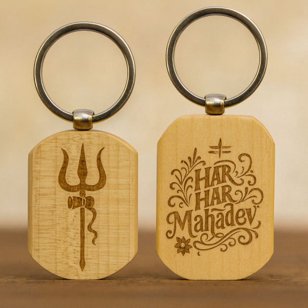 Trishul - Har Har Mahadev | Key Chain | Engraved